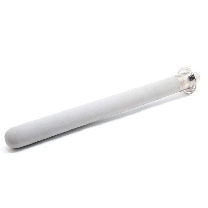 QiiMii Stainless Steel 1.5" Tri-Clamp Aeration Stone, 2 Micron, 12" Length, 1/4" NPT Female CO2 Inlet - Image 3